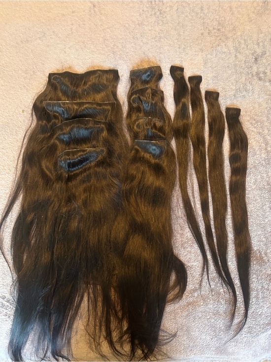 Luvme Other - Luv Me Natural Dark Brown Clip-In Hair Extensions - full set 20”